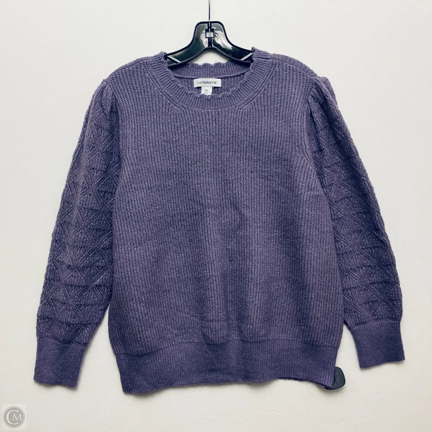 Sweater By Liz Claiborne In Purple, Size: Xl