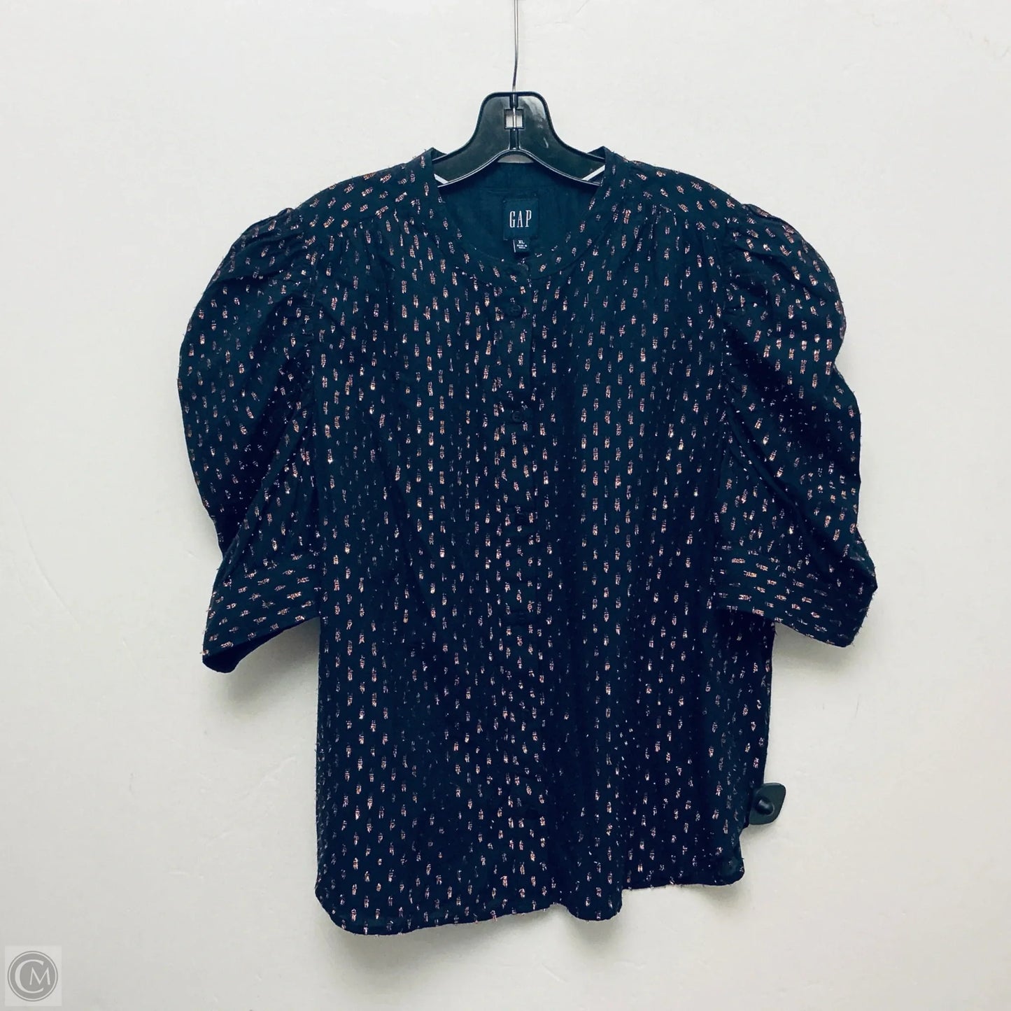 Top Short Sleeve By Gap In Navy, Size: Xl