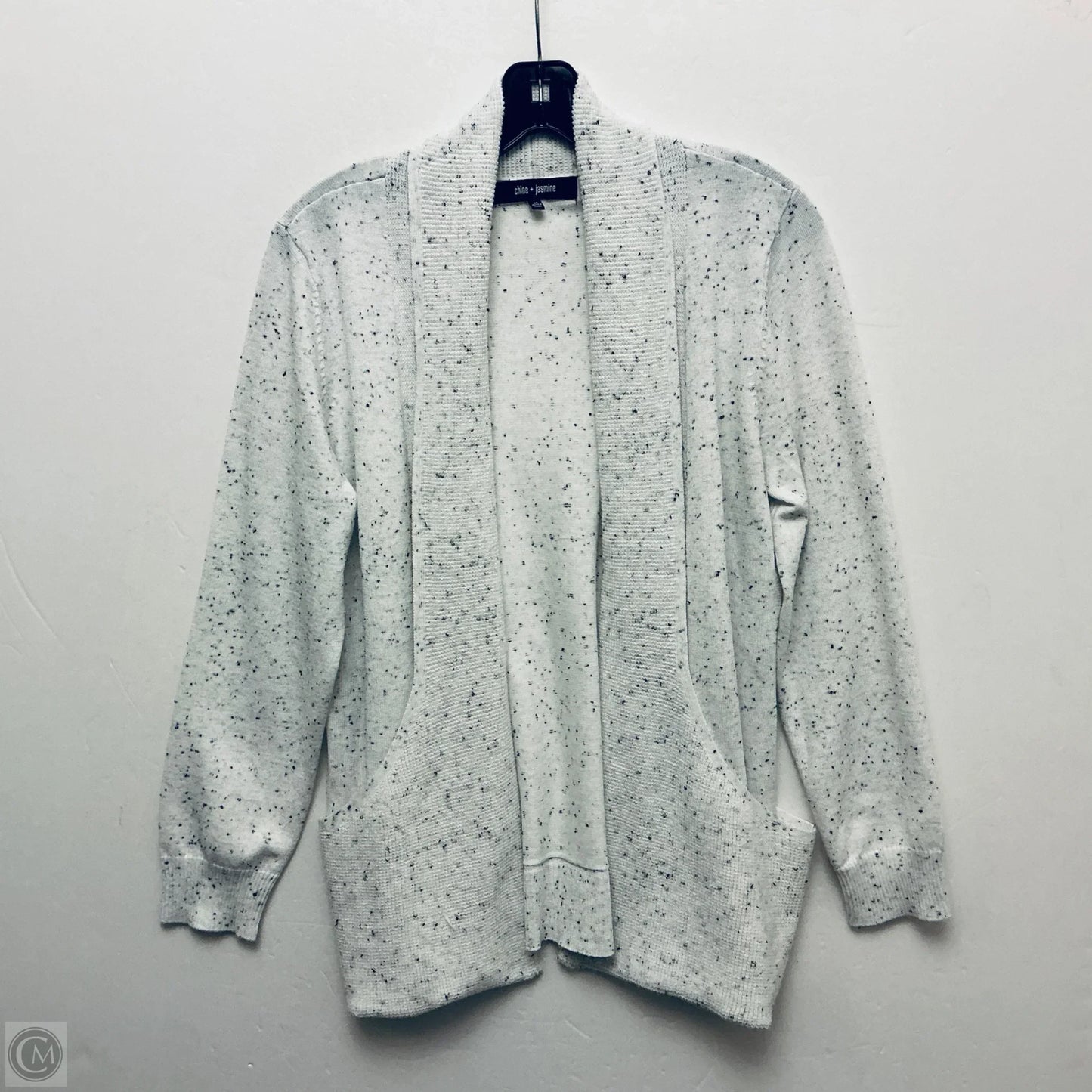 Sweater Cardigan By Clothes Mentor In White, Size: M