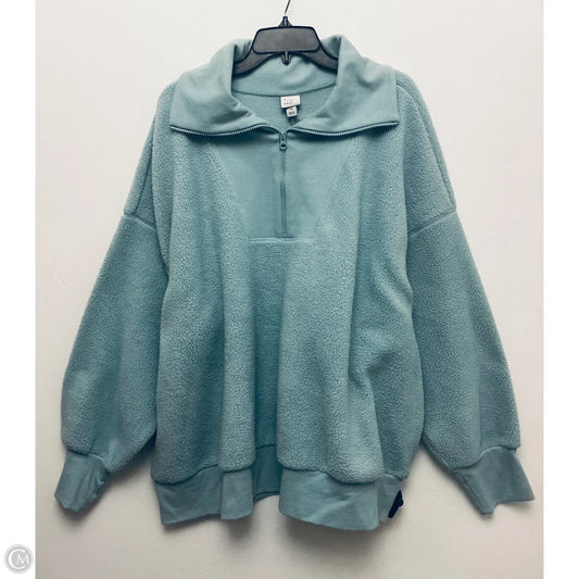 Jacket Faux Fur & Sherpa By A New Day In Green, Size: 4x