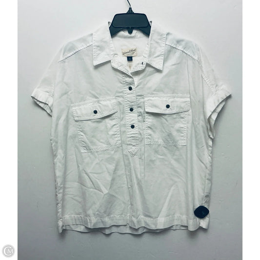 Top Short Sleeve By Universal Thread In White, Size: M