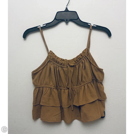 Top Sleeveless By Wild Fable In Tan, Size: L