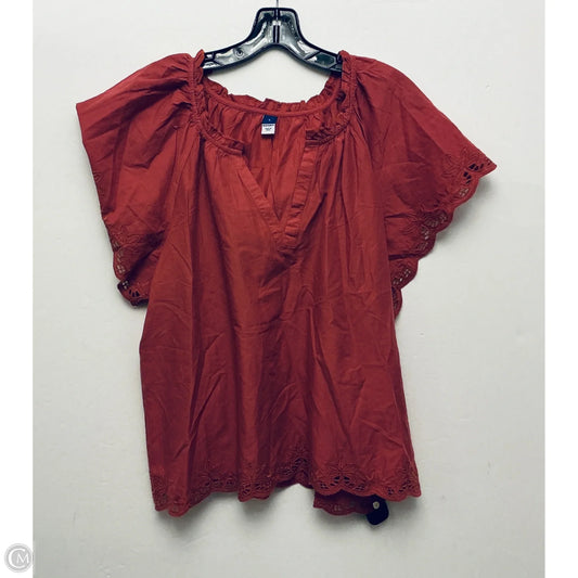 Top Short Sleeve By Old Navy In Mauve, Size: L
