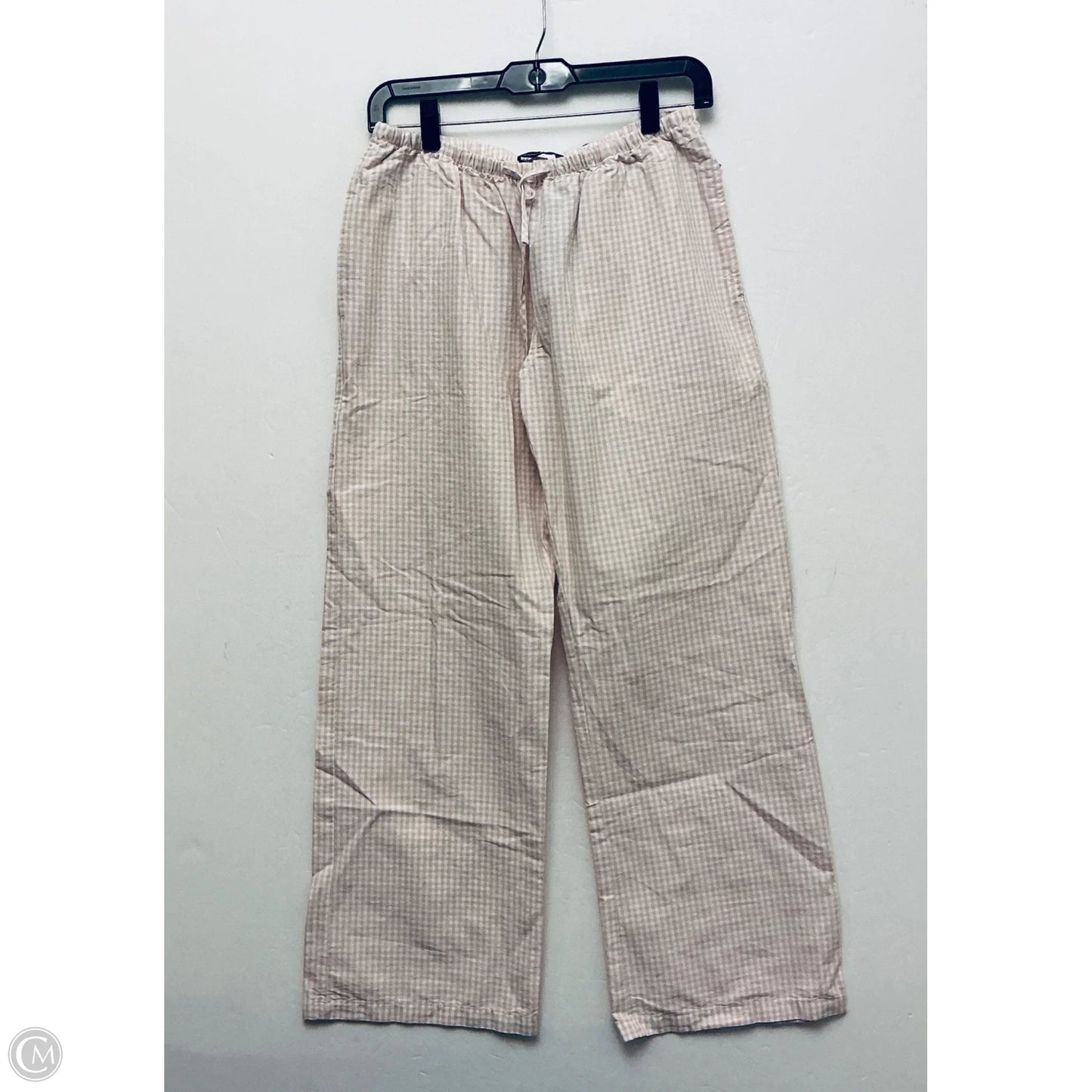 Pants Linen By Brandy Melville In Plaid Pattern, Size: S