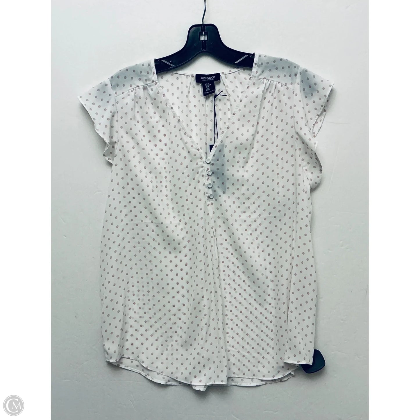 Top Short Sleeve By Jones And Co In Pink, Size: M