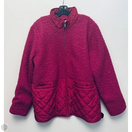 Jacket Faux Fur & Sherpa By Charter Club In Pink, Size: Xl