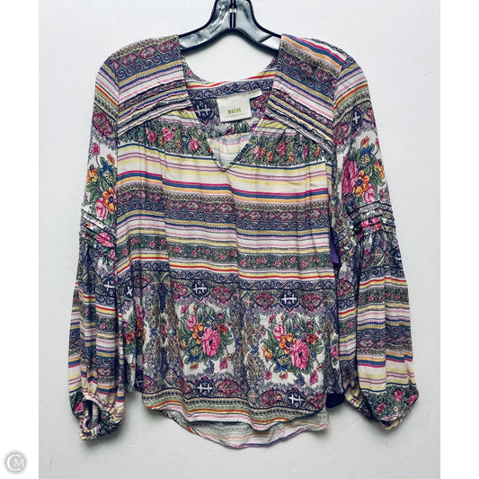 Top Long Sleeve By Maeve In Multi-colored, Size: M