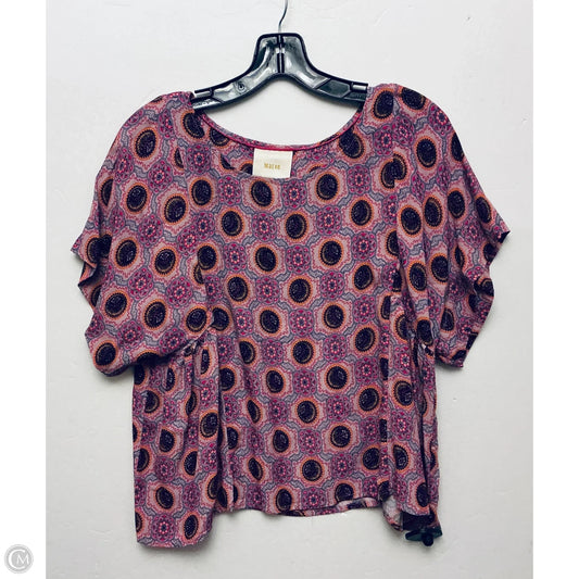 Top Short Sleeve By Maeve In Purple, Size: M