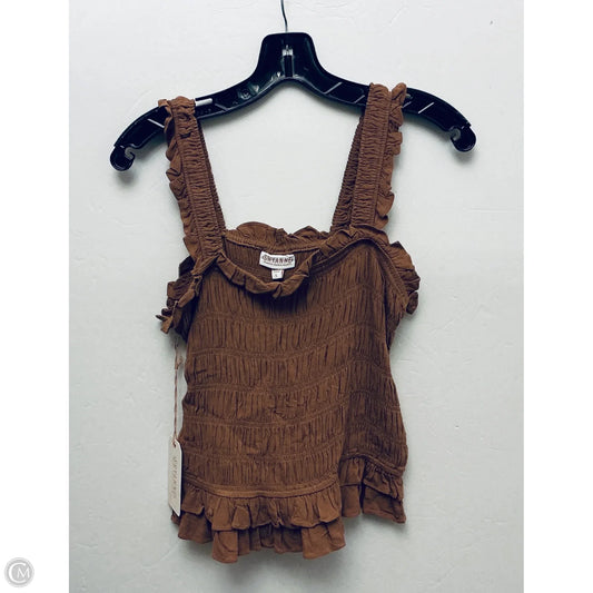 Top Sleeveless By Shyanne In Brown, Size: L
