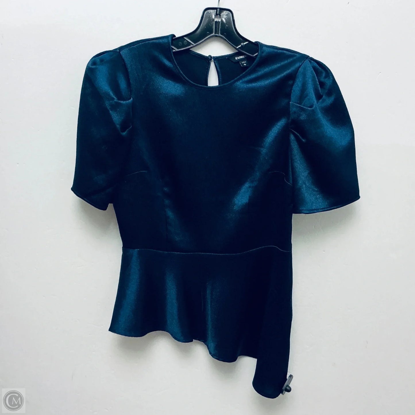 Top Short Sleeve By Express In Navy, Size: M