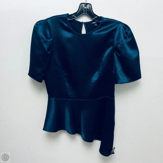 Top Short Sleeve By Express In Navy, Size: M