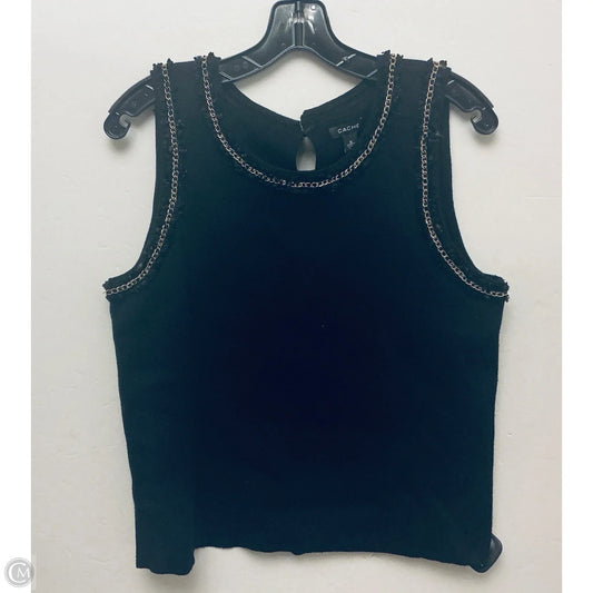 Top Sleeveless By Cache In Black, Size: S
