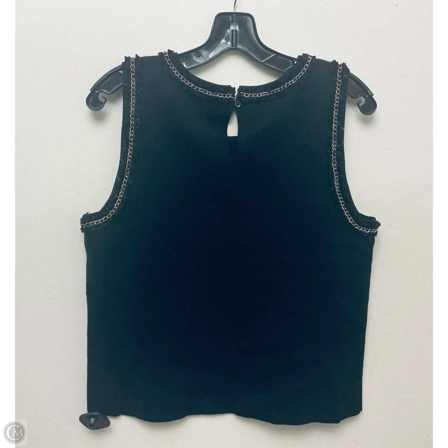 Top Sleeveless By Cache In Black, Size: S