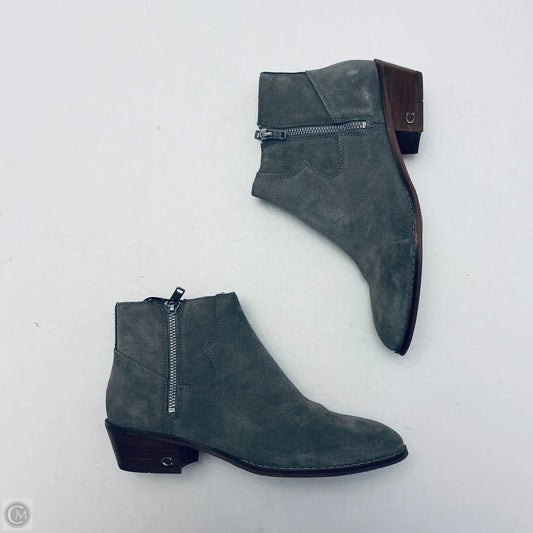 Boots Designer By Coach In Grey, Size: 7.5