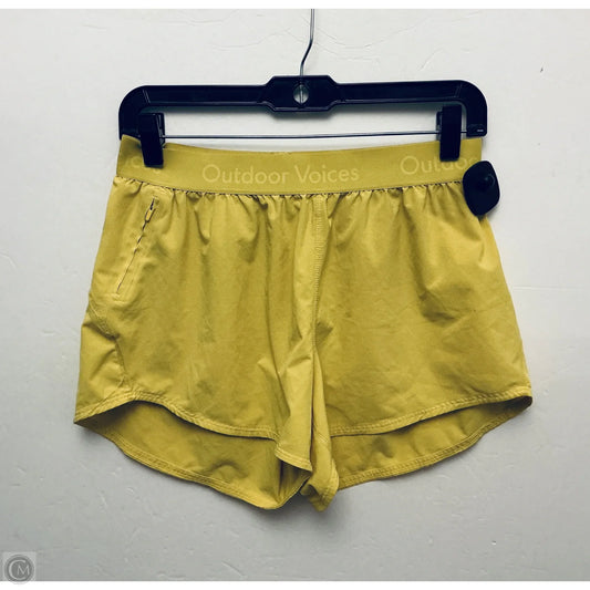 Athletic Shorts By Outdoor Voices In Yellow, Size: M