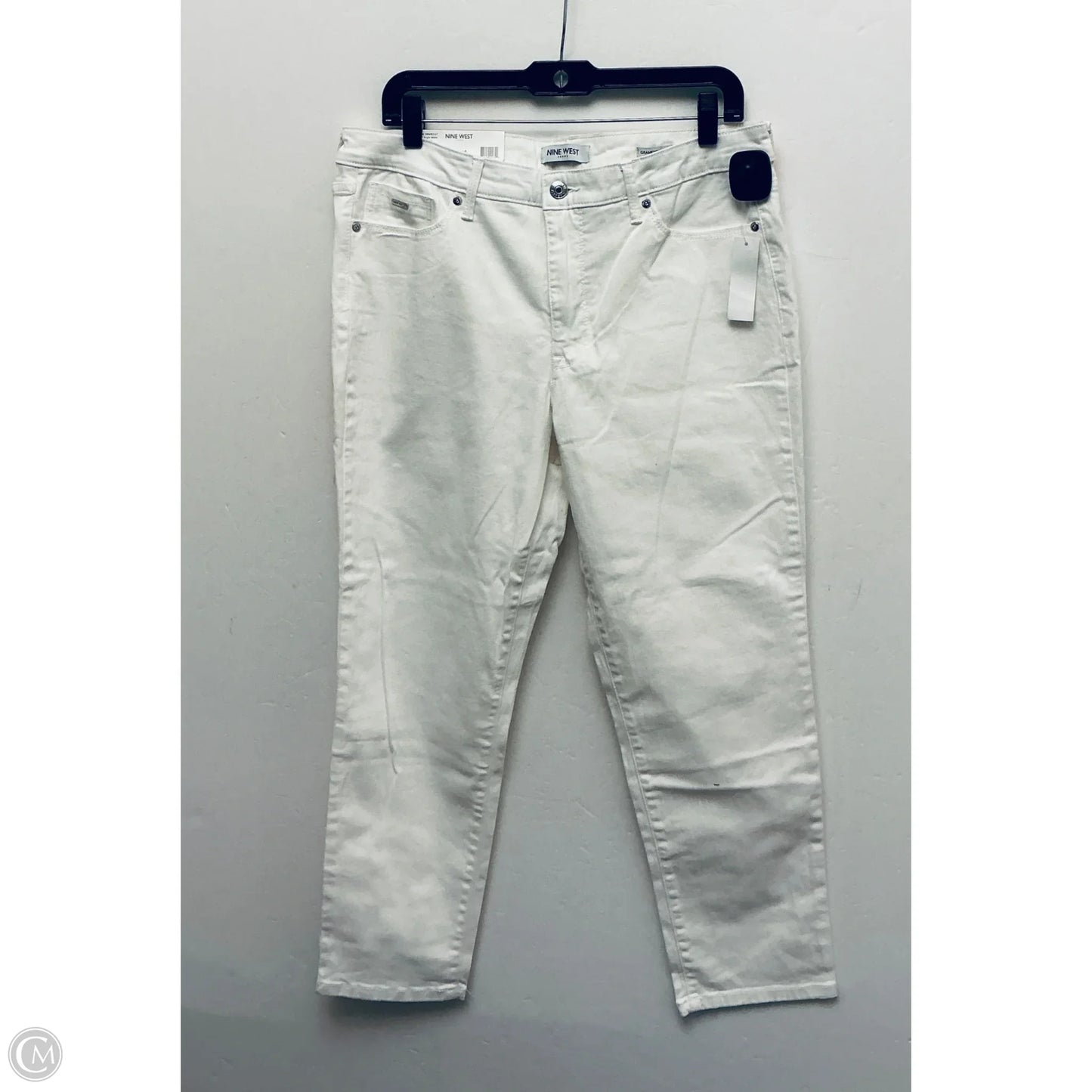 Jeans Cropped By Nine West In White, Size: 12