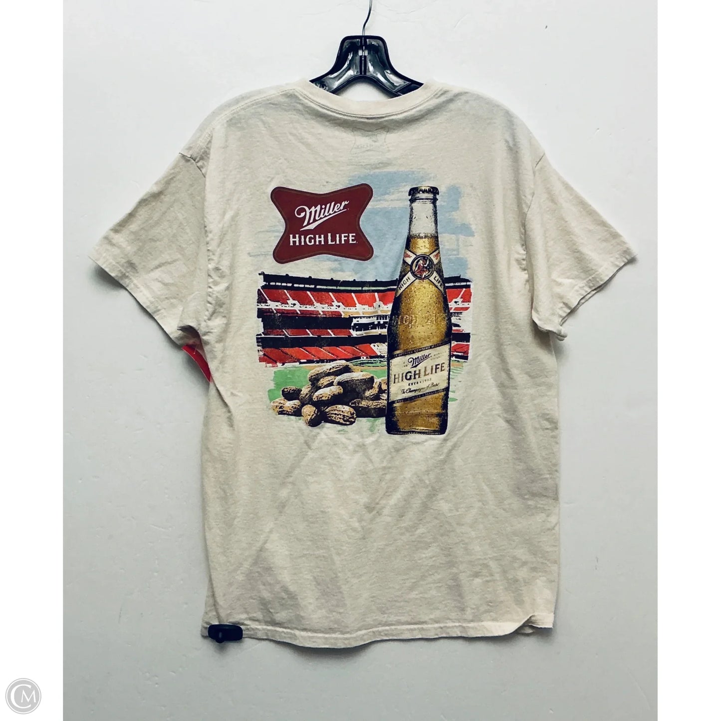 Top Short Sleeve Basic By Clothes Mentor In Tan, Size: L