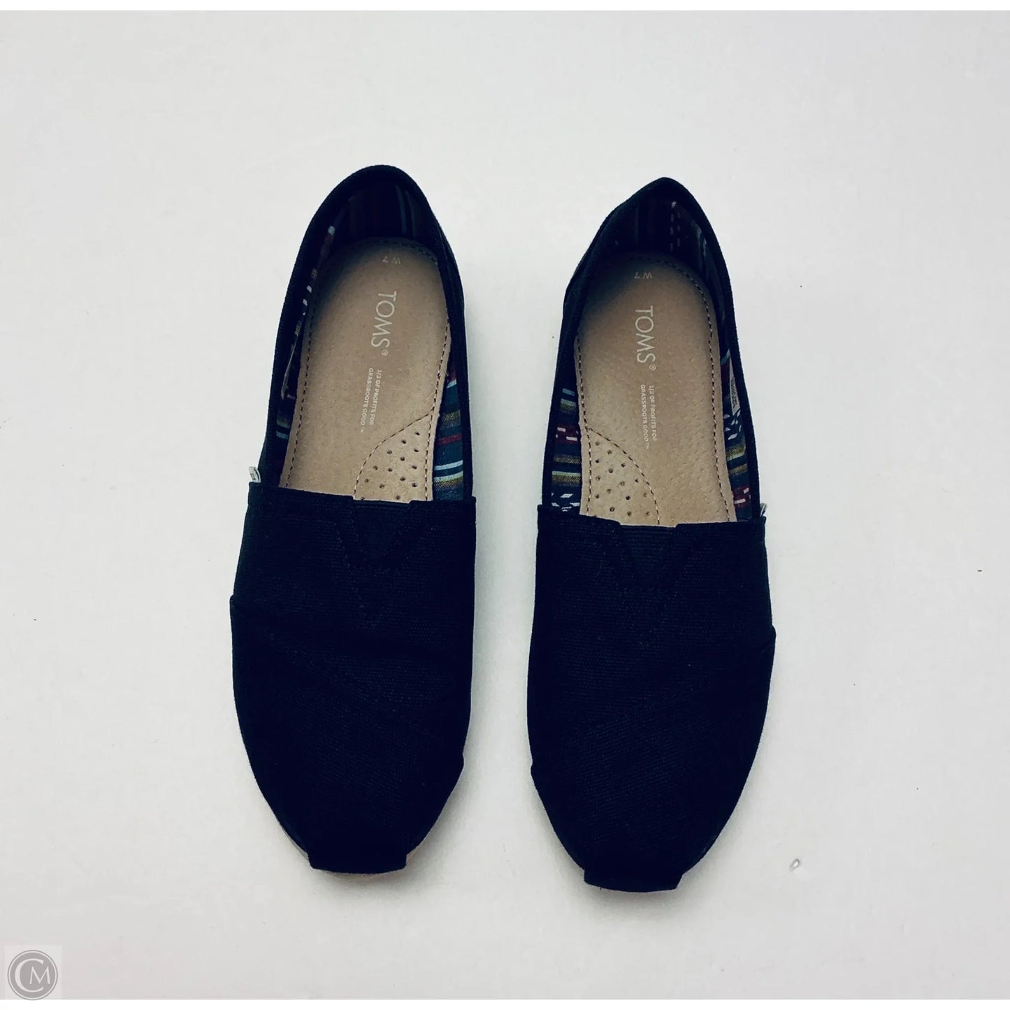 Shoes Flats By Toms In Black, Size: 7