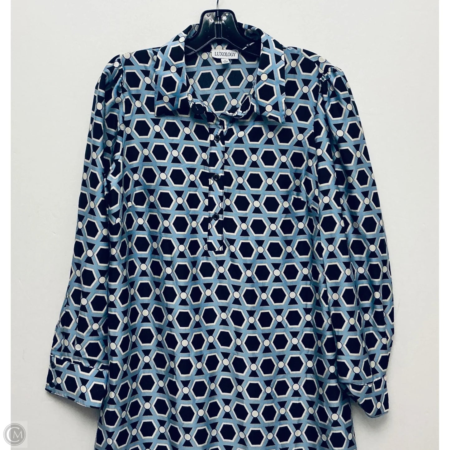 Dress Casual Midi By Luxology In Blue, Size: M