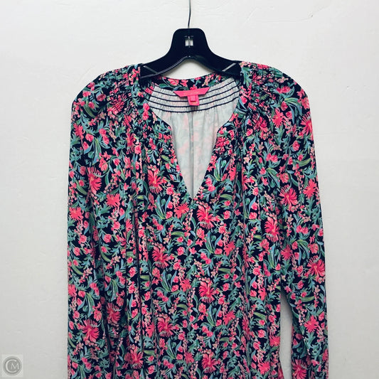 Dress Designer By Lilly Pulitzer In Floral Print, Size: L