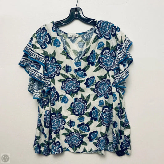 Top Short Sleeve By Rachel Zoe In Floral Print, Size: 2x