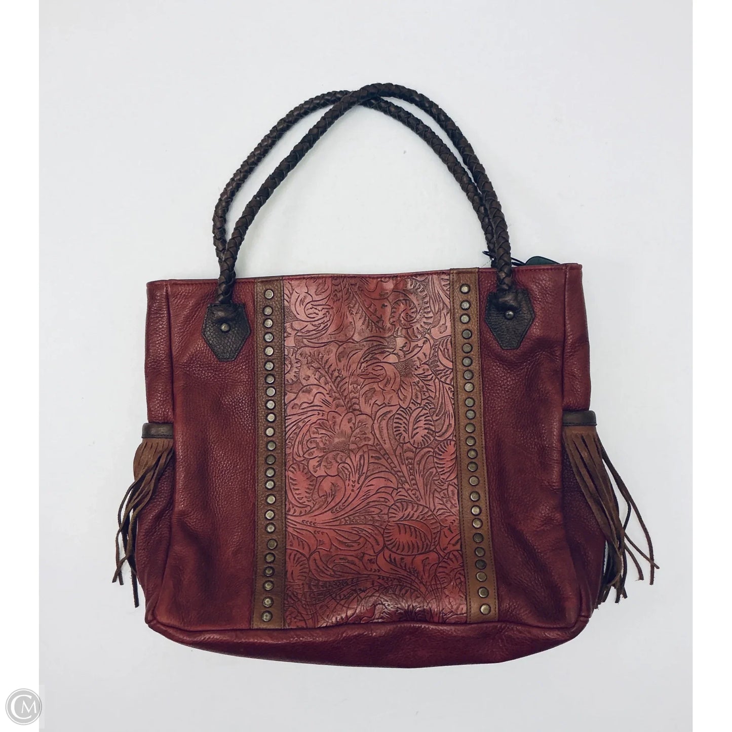 Handbag Leather By Tony Lama, Size: Large