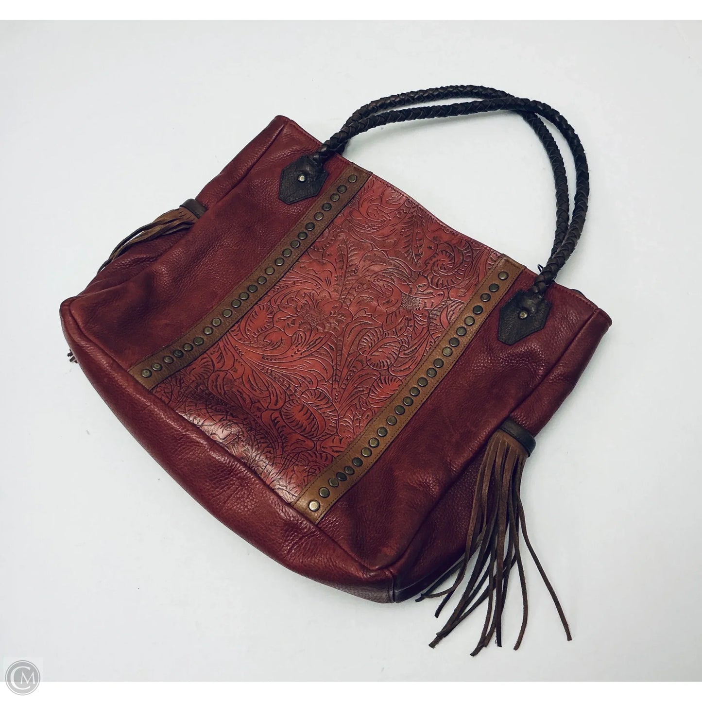 Handbag Leather By Tony Lama, Size: Large