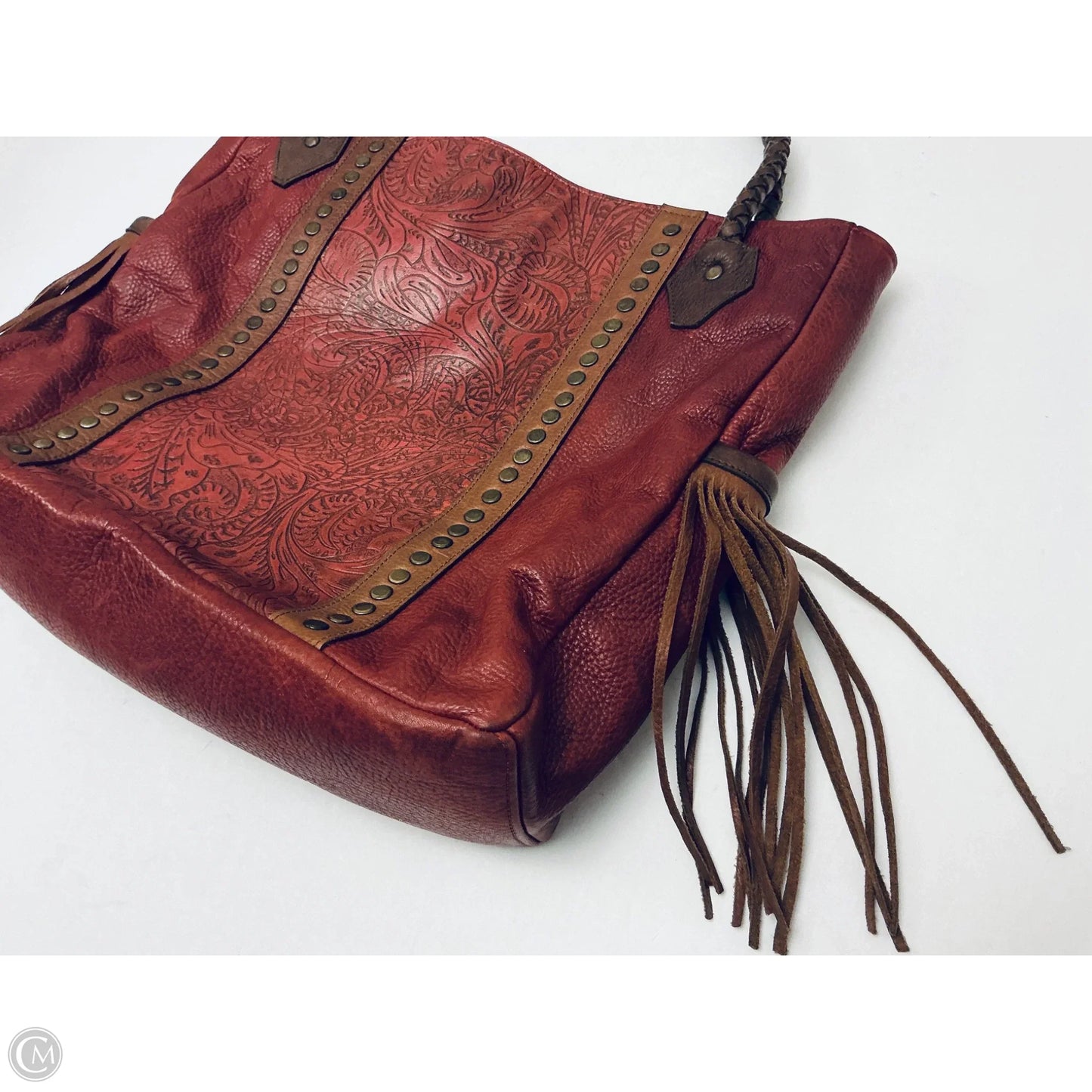 Handbag Leather By Tony Lama, Size: Large
