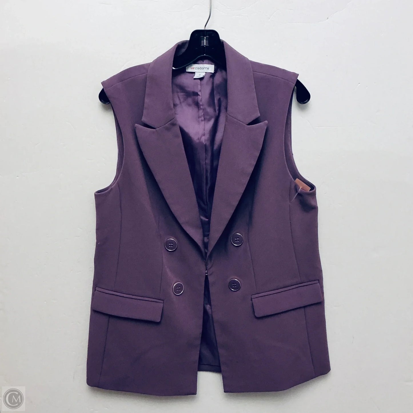 Vest Other By Liz Claiborne In Purple, Size: 12