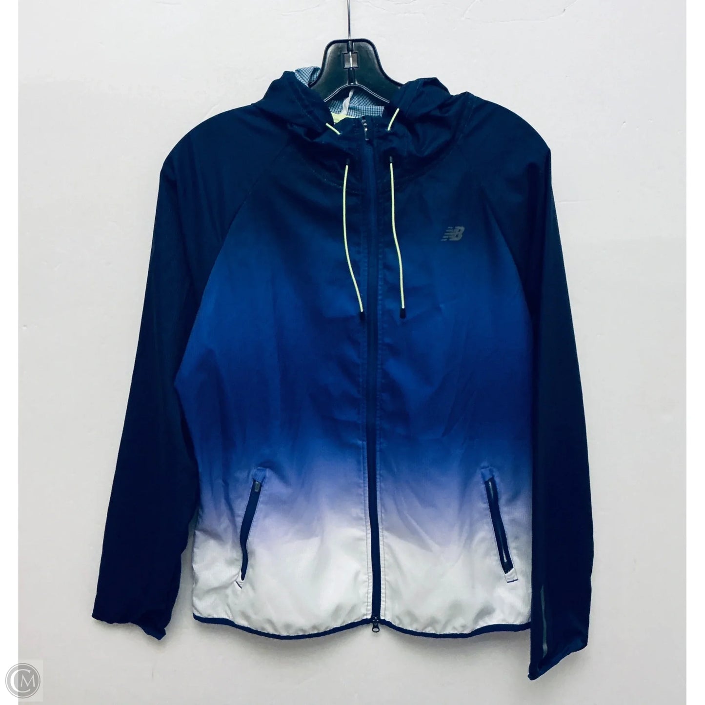 Athletic Jacket By New Balance In Blue, Size: L