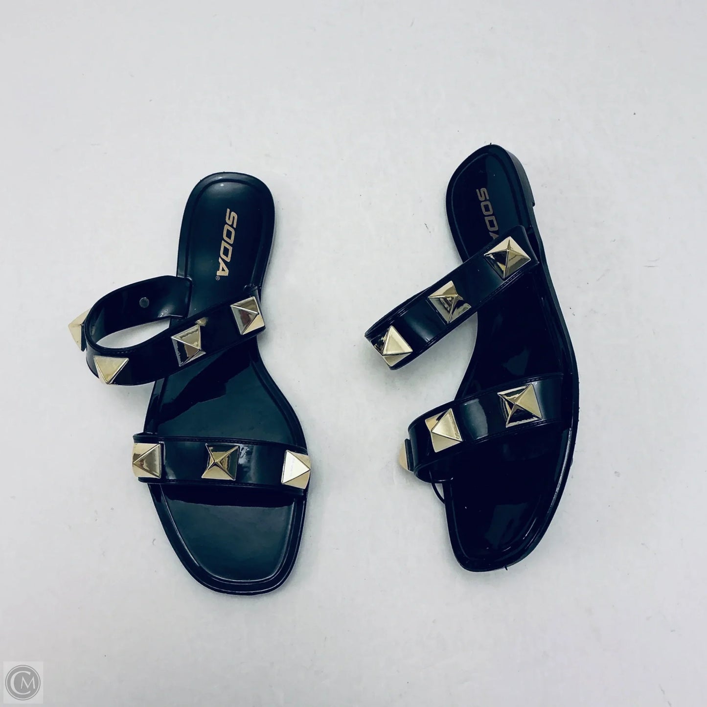 Sandals Flats By Soda In Black, Size: 7