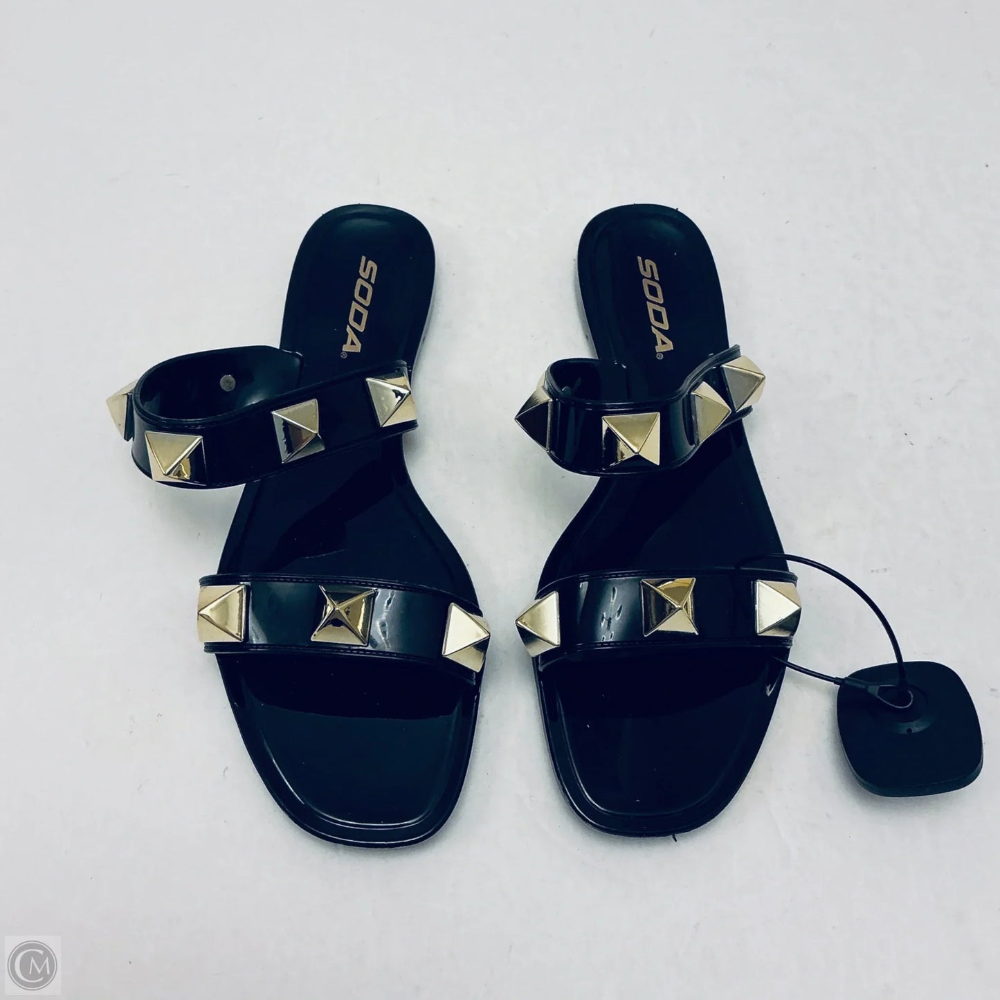 Sandals Flats By Soda In Black, Size: 7