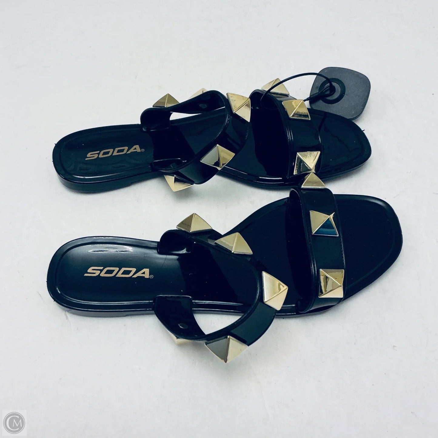 Sandals Flats By Soda In Black, Size: 7