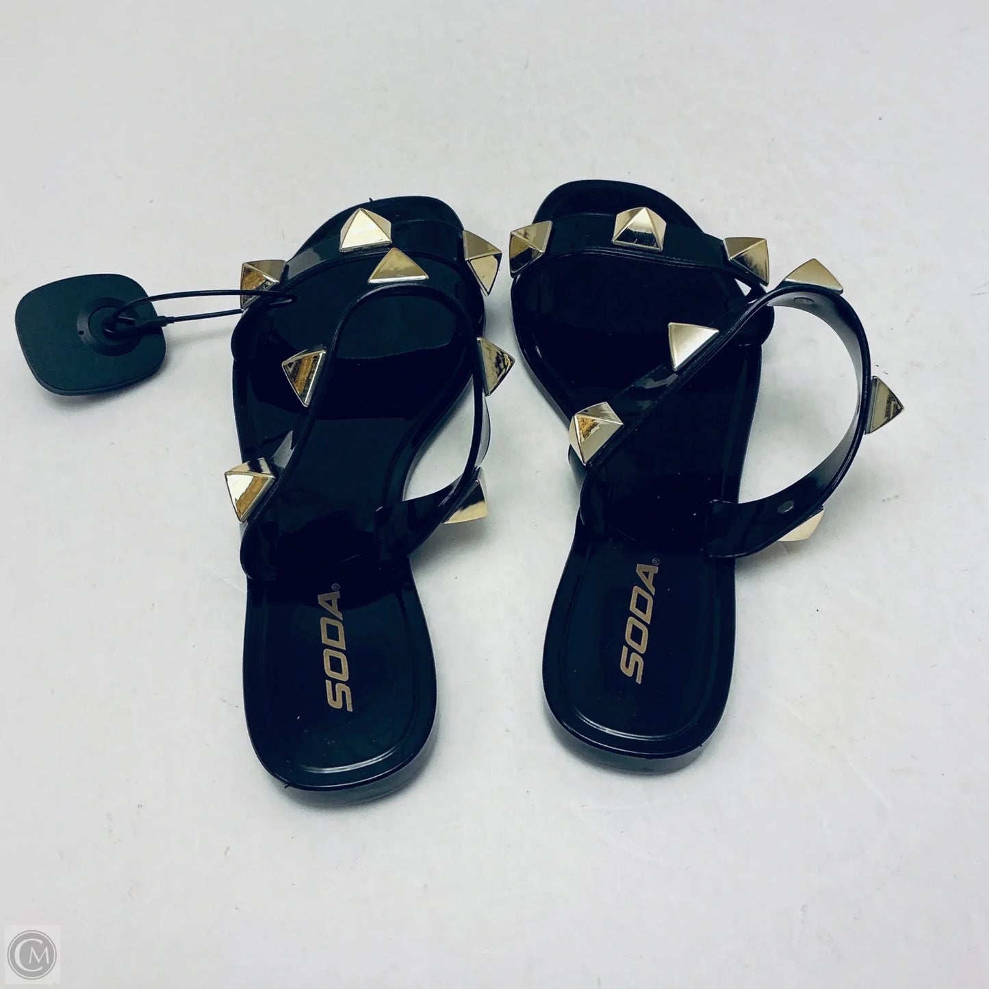 Sandals Flats By Soda In Black, Size: 7