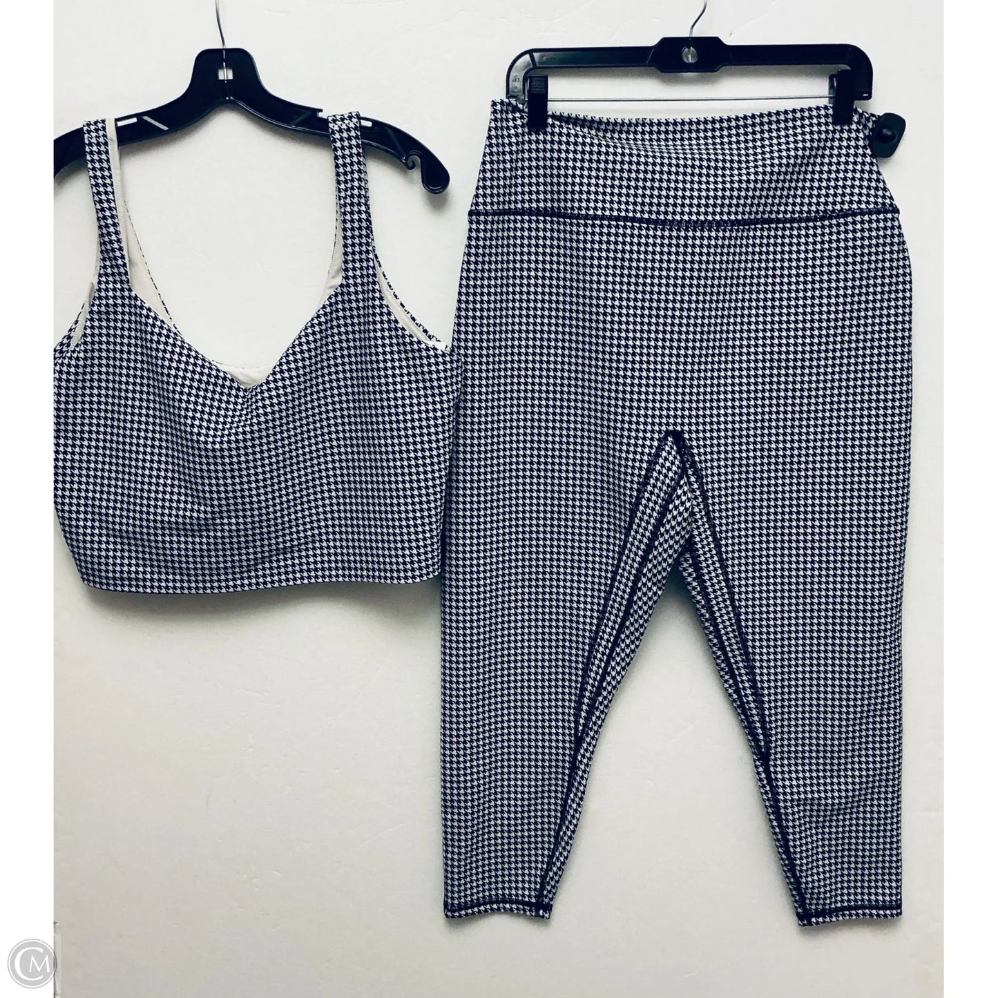 Athletic Pants 2pc By Ypb In Black & White, Size: Xxl