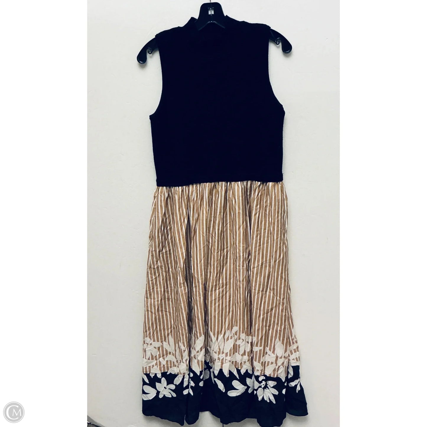 Dress Casual Maxi By Skies Are Blue In Black & Tan, Size: L