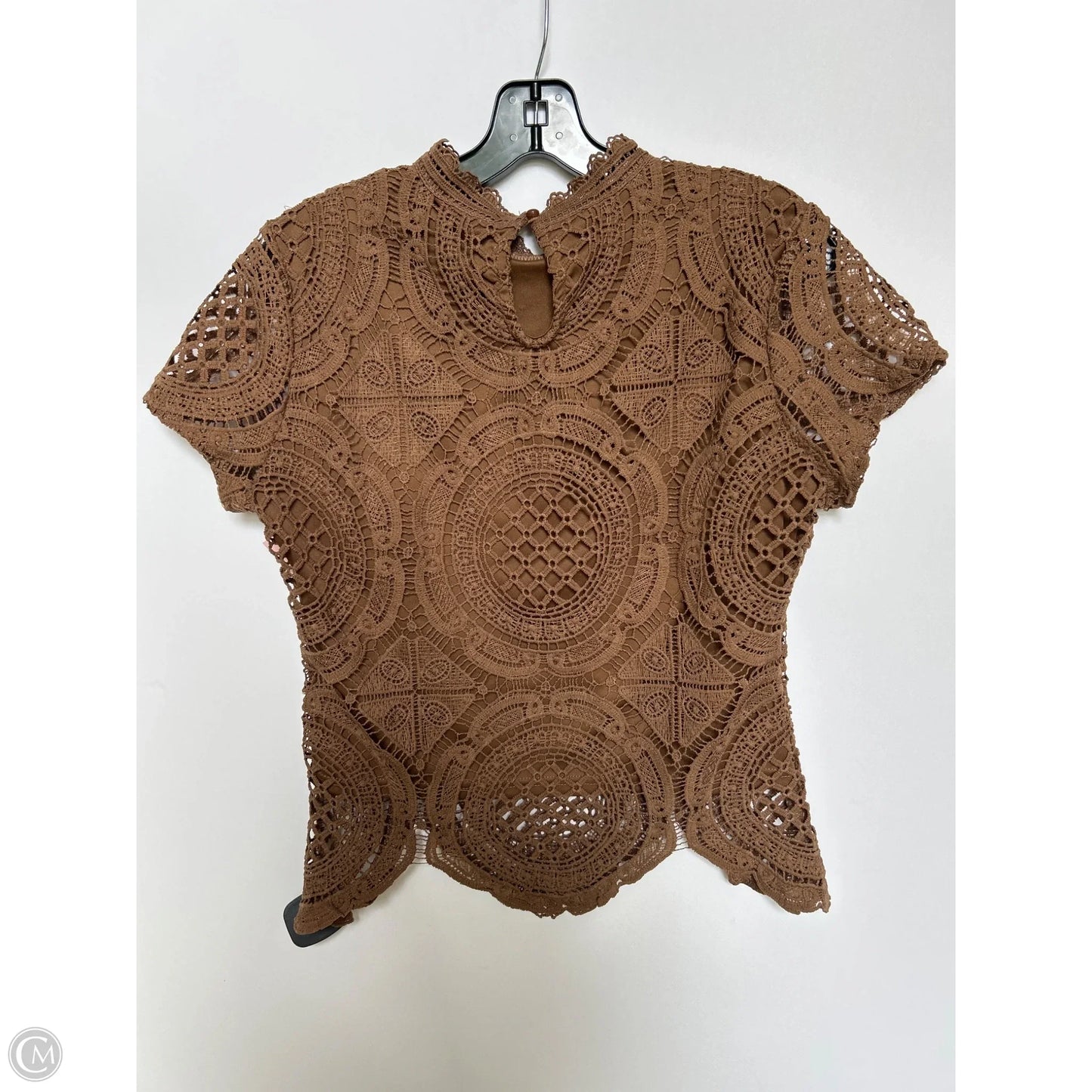 Top Short Sleeve By Ultra Pink In Brown, Size: M