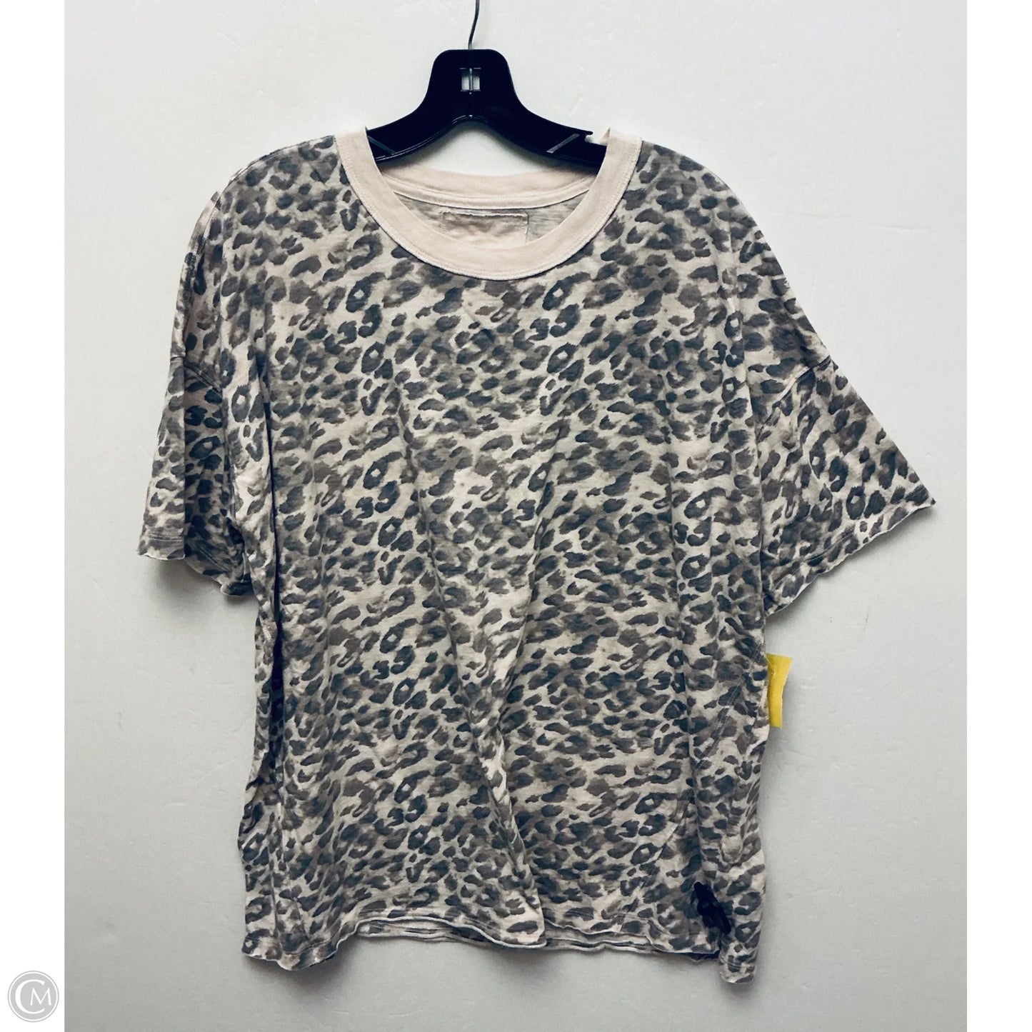 Top Short Sleeve By Aerie In Animal Print, Size: L