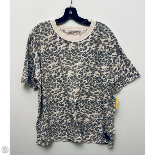 Top Short Sleeve By Aerie In Animal Print, Size: L