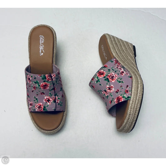 Sandals Heels Block By The Pioneer Woman In Purple, Size: 8.5