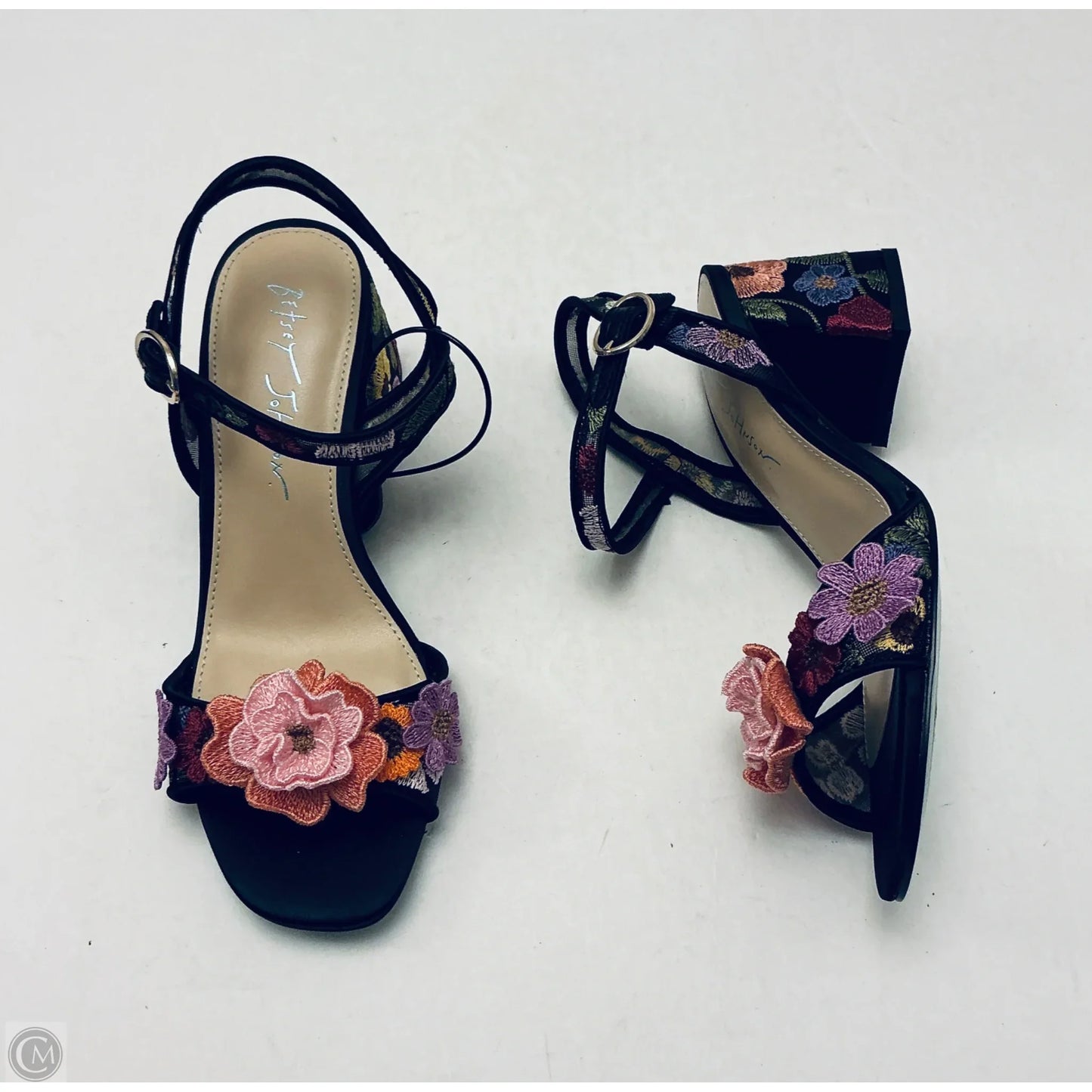 Shoes Heels Block By Betsey Johnson In Floral Print, Size: 6