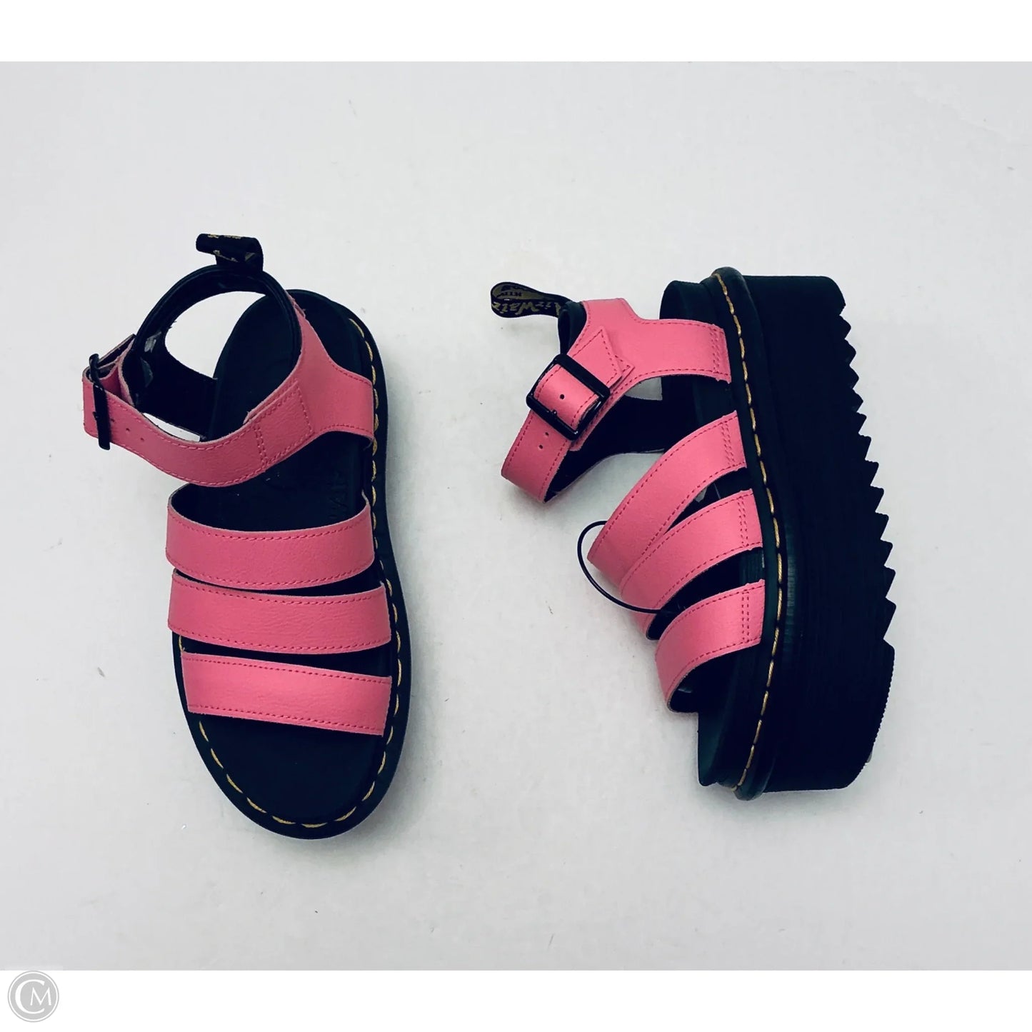 Shoes Heels Platform By Dr Martens In Pink, Size: 5
