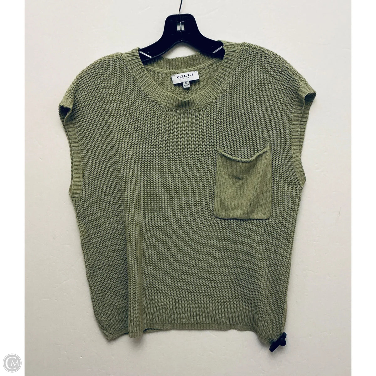 Top Sleeveless By Gilli In Green, Size: S