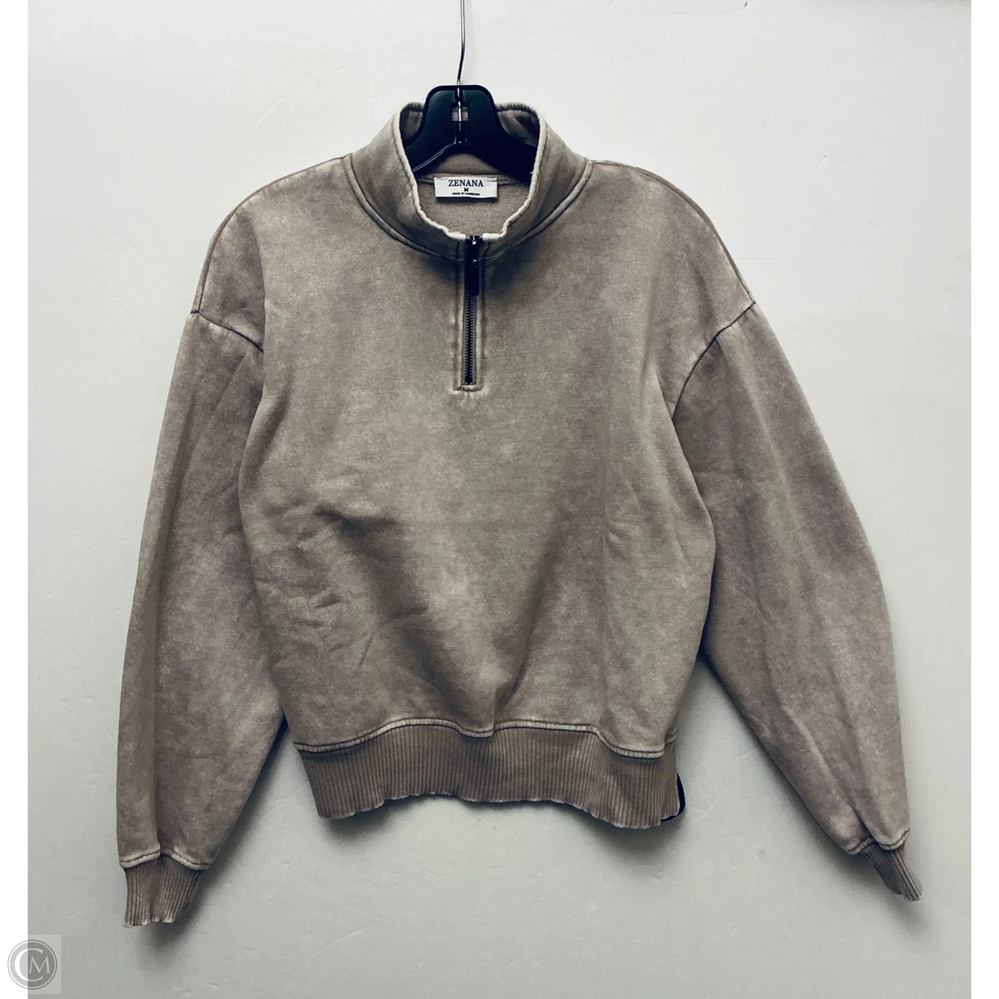 Sweater By Zenana In Tan, Size: M