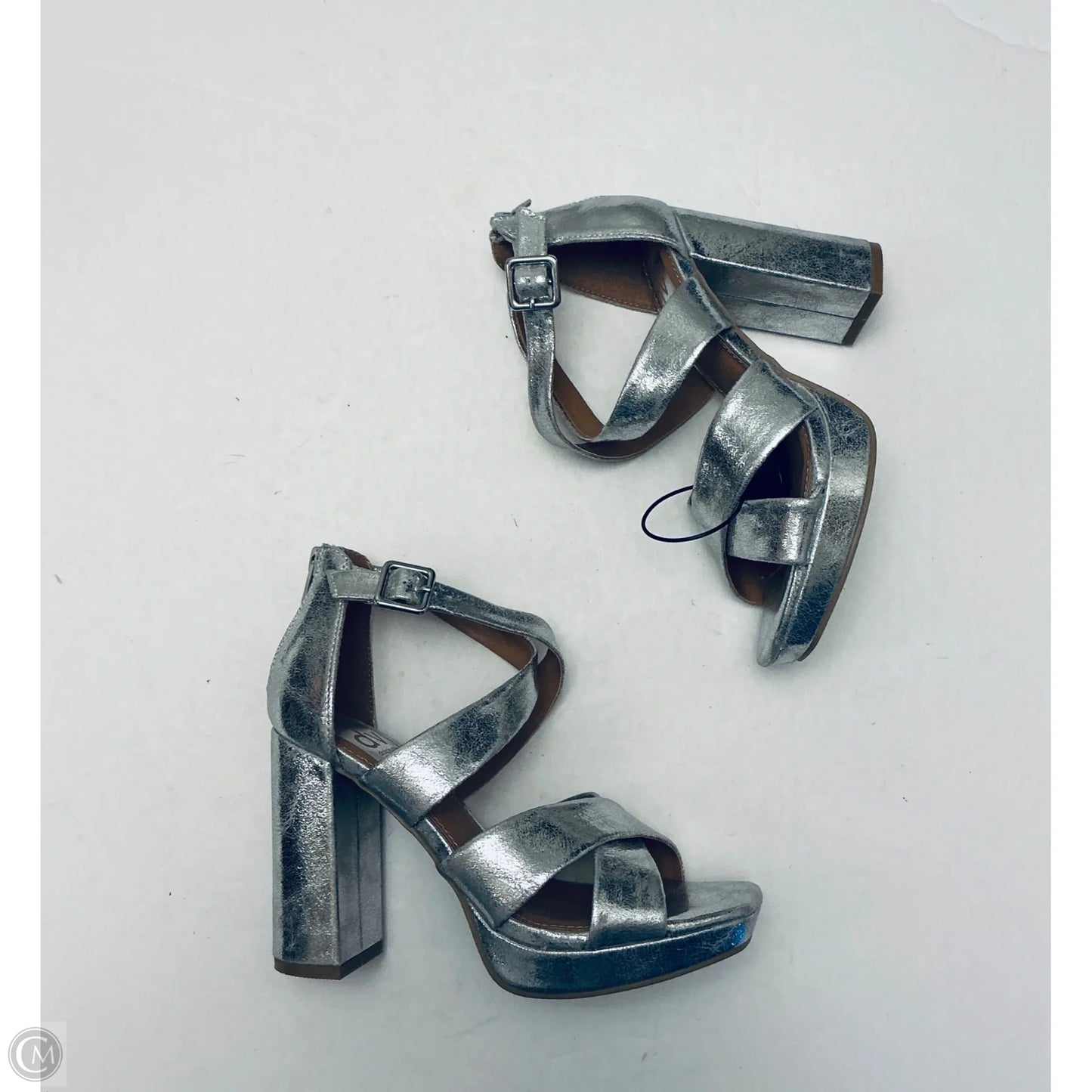 Shoes Heels Block By Dolce Vita In Silver, Size: 7.5