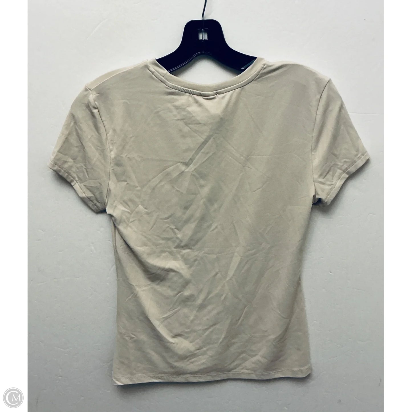 Top Short Sleeve Basic By H&m In Tan, Size: M