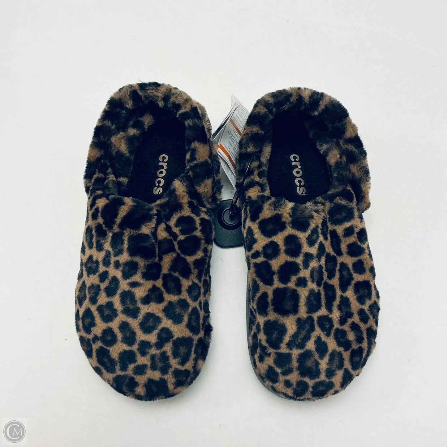 Shoes Flats By Crocs In Animal Print, Size: 10