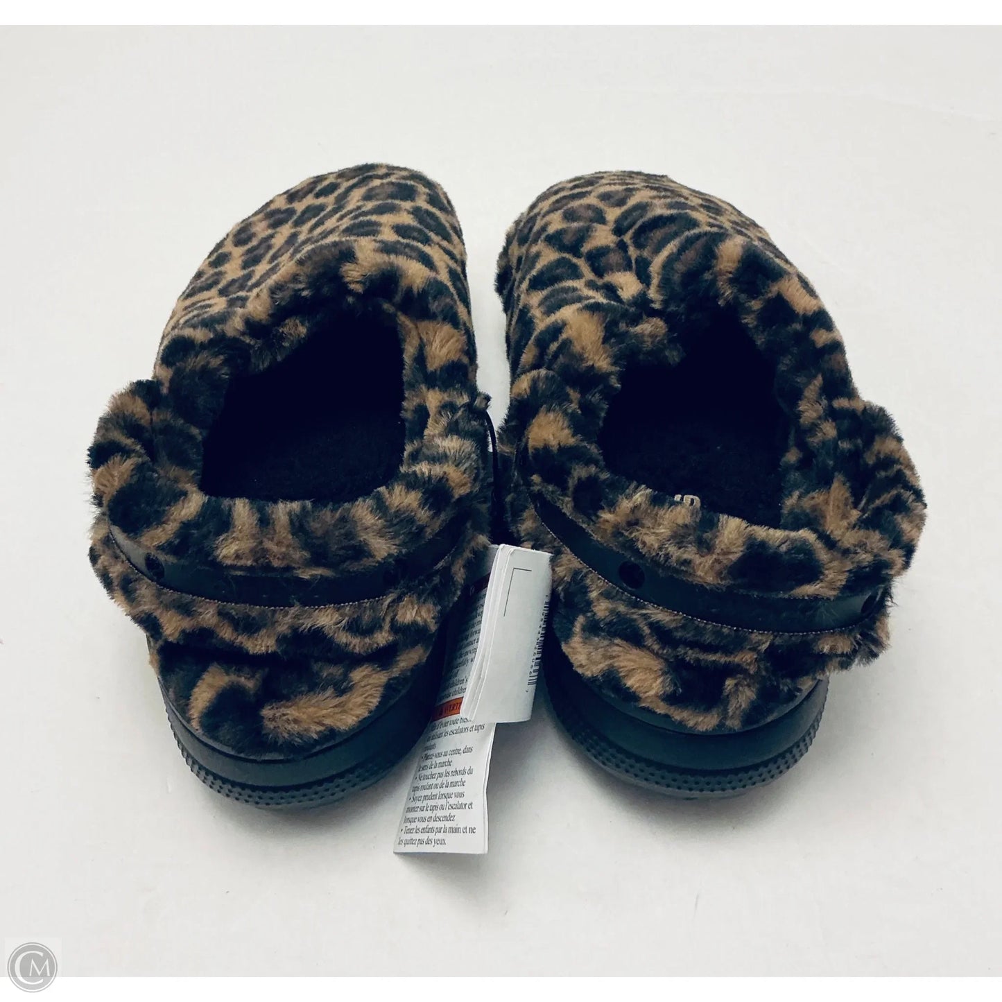 Shoes Flats By Crocs In Animal Print, Size: 10
