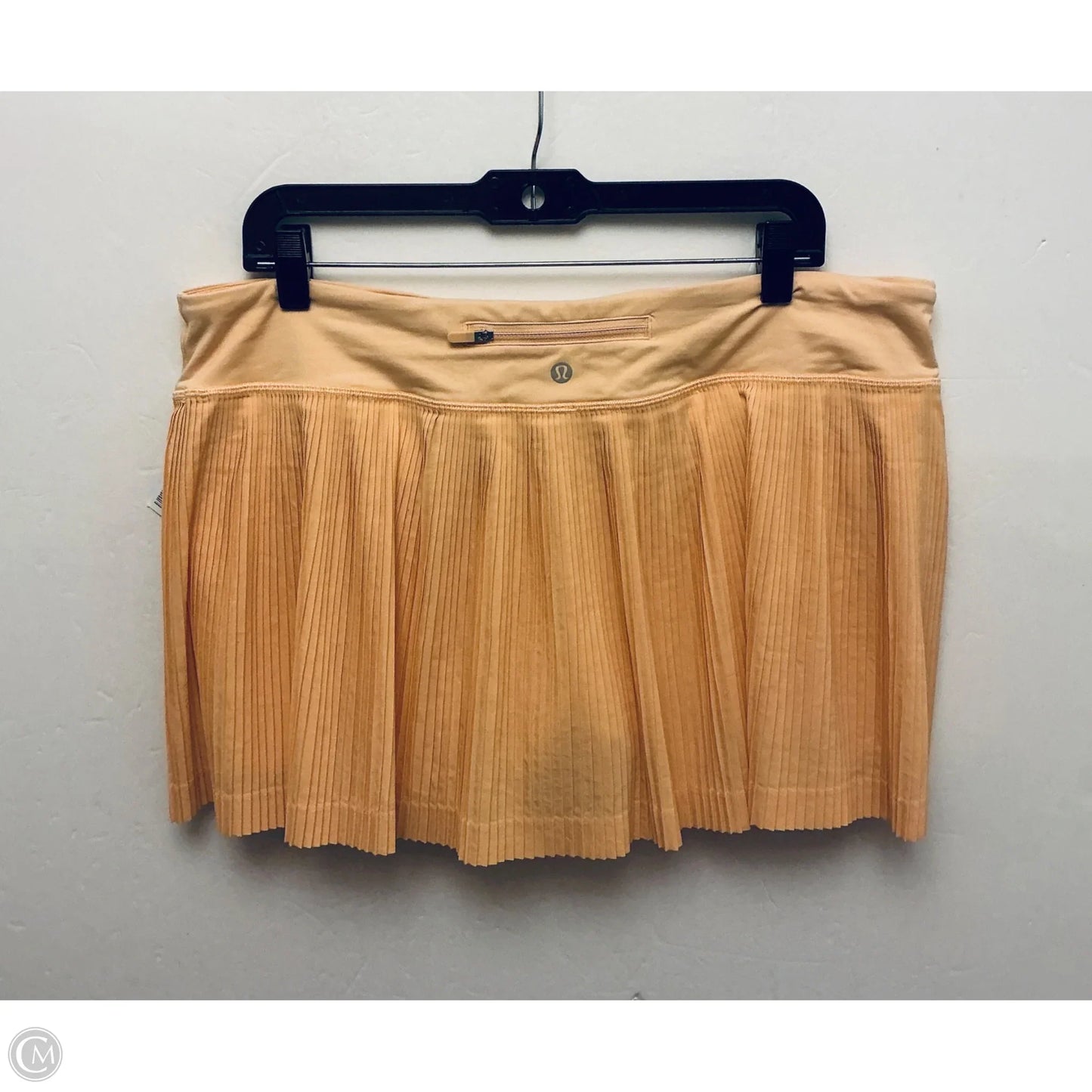 Athletic Skort By Lululemon In Orange, Size: 14