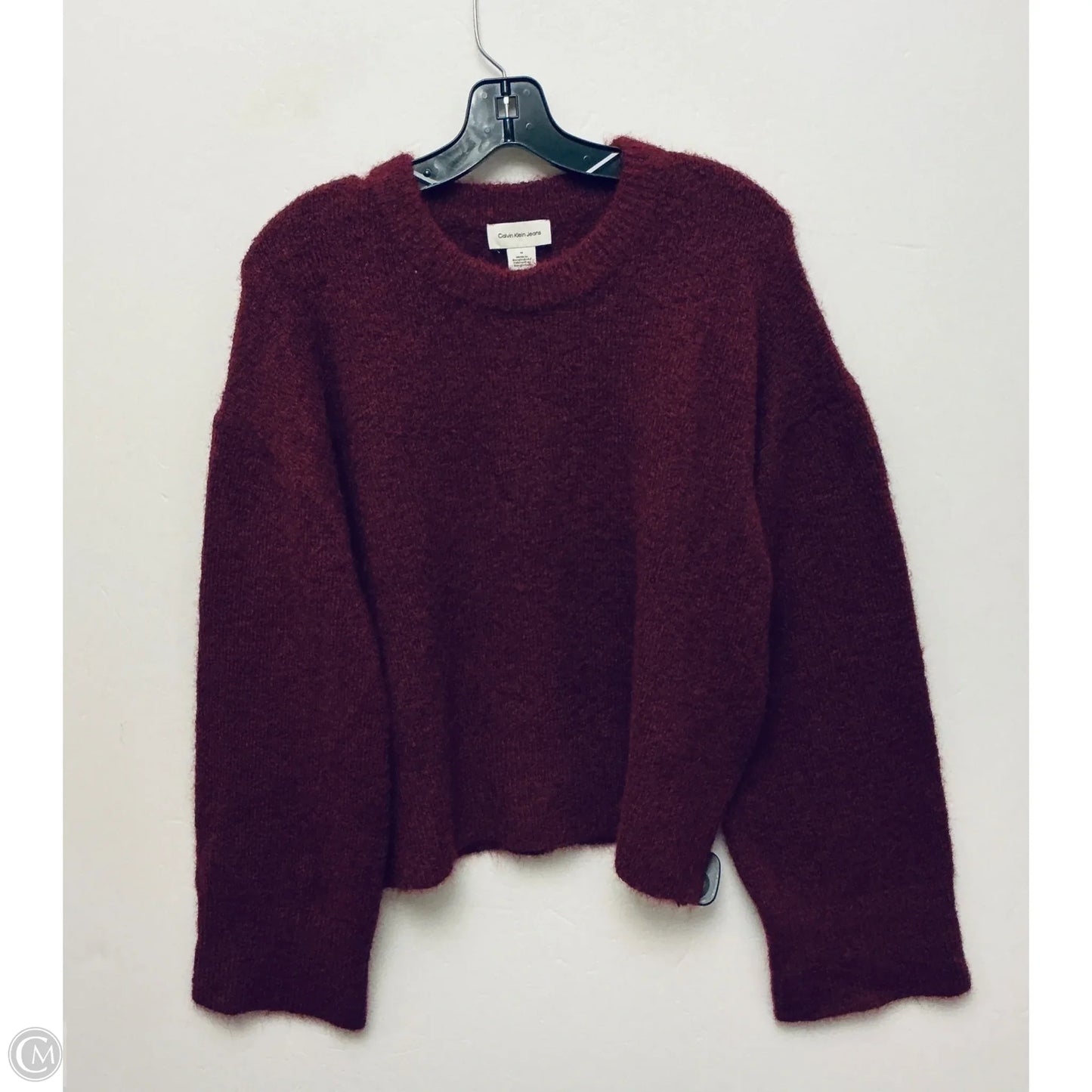 Sweater By Calvin Klein In Maroon, Size: M